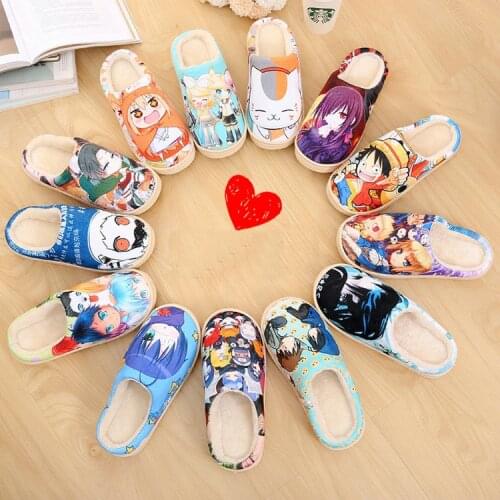 Winter Home Slippers Luffy Man Women Slippers Japanese Cartoon Slipper Movie Anime ONE PIECE Pantufa Zapatilla