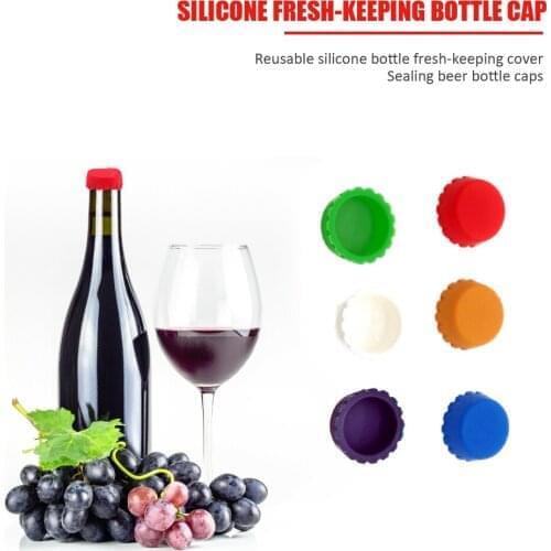 1/24/32pcs/Set Reusable Silicone Sealing Caps Covers Beer Cover Beverage Soda Cola Lid Wine Saver Stopper Sealer Stopper Cover
