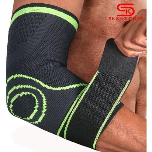 1PC Compression Sports Bandage Elbow Pads Men Gym Fitness Bodybuilding Tennis Protective Nylon Arm Sleeve Elbow Brace Support