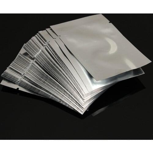 100pcs/lot Silver Aluminum Foil Mylar Bag Vacuum Sealer Bags Food Package Storage Bag Keep Food Fresh Home Storage Saver