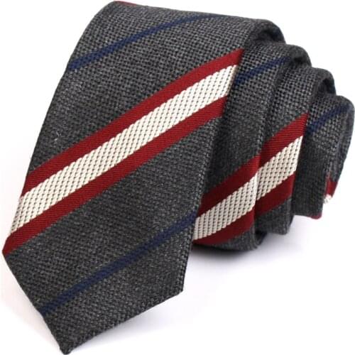 2020 New Design Gentleman 6CM Grey Striped Tie High Quality Fashion Formal Neck Ties For Men Business Suit Work Necktie Gift Box