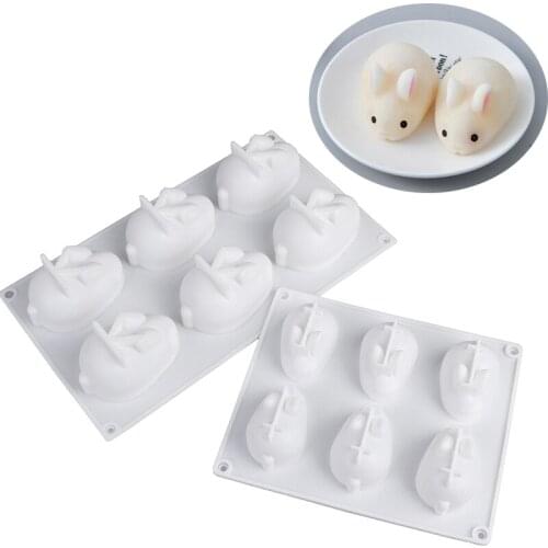 3D Rabbit Silicone Moulds New Cake Decorating Children Handmade DIY Cake Molds Silicone Molds Baking Dessert Mousse