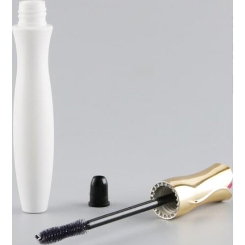 5PCS 10-12ML Empty Eyelash Mascara Packing Tube DIY Cosmetic Containers Tool White Plastic Mascara Bottle With Rose Shape Cap