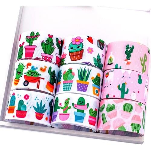 Mexico Style Printed 5 Yards Grosgrain/Satin Ribbon 16mm/25mm/38mm/50mm/75mm for DIY Handmade Materials Bow