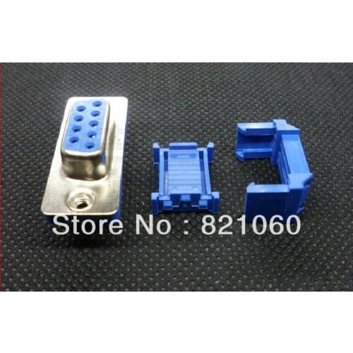 50PCS DB9 crimp pressure line 9-hole female connector punctured