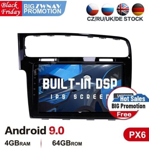 PX6 4G+64G Android 9.0 Car multimedia Player For Volkswagen Golf 2014-2018 car GPS navigation WIFI Auto stereo radio head unit