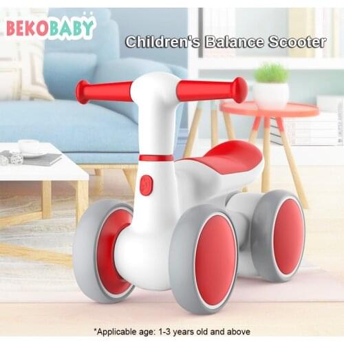 Bekobaby Baby Walker Balance Bike Multifunctional Anti-rollover 1-3 Years Childrens Push Stroller Educational Tricycles For Kid