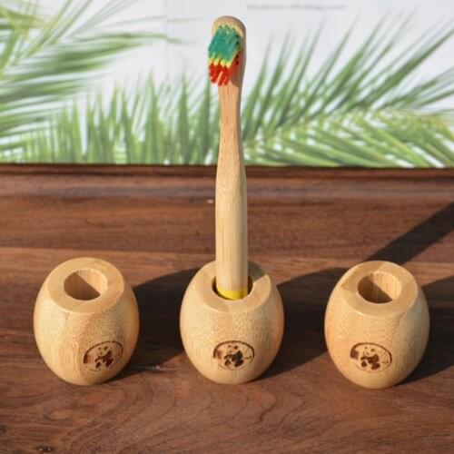 100% Biodegradable Bamboo Handle Bamboo Toothbrush Holder Wooden Toothbrush Bathroom Stands Toothbrush Tools Bathroom Stands
