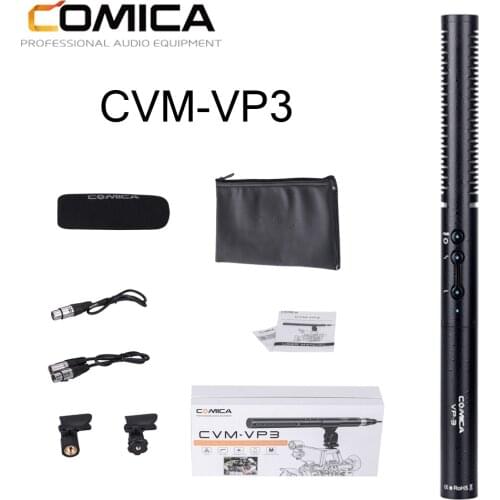 COMICA CVM-VP3 Video Shotgun Microphone Super Cardioid Condenser Full Metal Mic for Official Conference Formal Interview