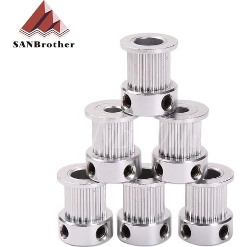 1PCS GT2 20 Tooth Timing Pulley Aluminum 3D Printer Parts 2GT 20teeth Bore 5mm Width 6mm Part Synchronous Wheel Gear