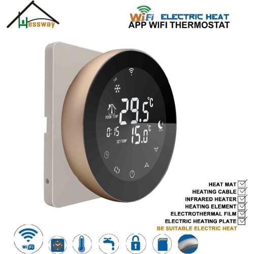 EU Double sensor electric temperature controller underfloor heating THERMOSTAT WIFI for heater plate electrothermal film