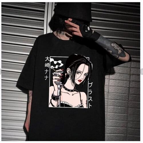 Japanese Anime Nana Osaki Print T-Shirts Kpop Men Women T-Shirt Oversized Streetwear Graphic Girls Harajuku Unisex Boys Clothing