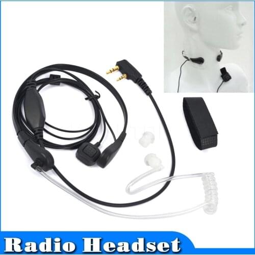 Throat Microphone Earphone Security Vibration Headset for BaoFeng UV-5R UV-B5 UV-B6 BF-888S TG-UV2 Walkie Talkie