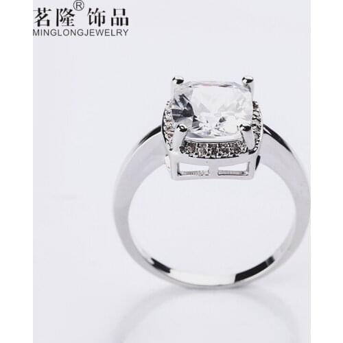 Rings For Women Females Jewelry Accessory Bridal Wedding Engagement Promise Gift Brand Designer Big Crystal 2020 New Top Quality