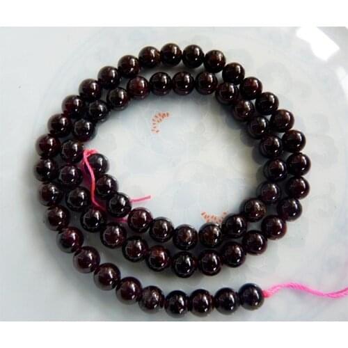 Beautiful! women High-quality Attractive 6mm Garnet Round chalcedony Loose Beads 15" Wholesale and retail