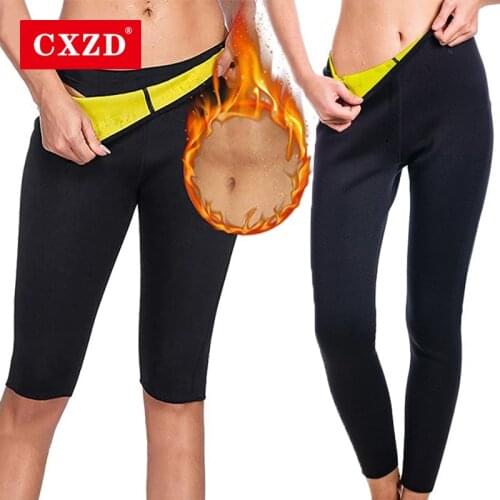 CXZD HOT Selling Womens Slimming Pants Sweat Sauna Body Shapers with Side Pocket Workout Thighs Slimming Leggings Pants