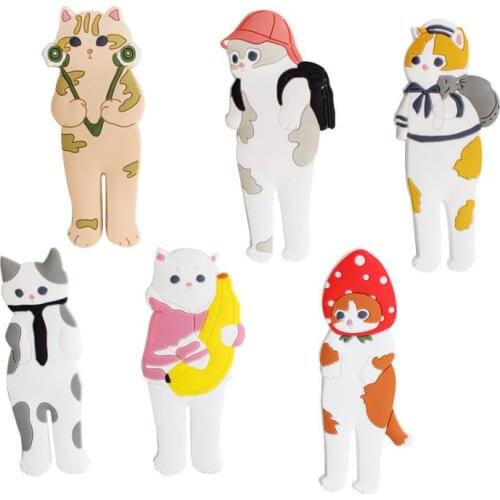 Magnetic Refrigerator Magnet Creative Cartoon Cat Seamless Magnetic Hook Home Decoration Bathroom Kitchen Magnetic Hook
