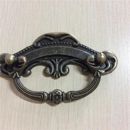 Box Handle Knobs Tracery Basket Bronze Tone 9.4cm x4.5cm Furniture Hardware,100Pcs