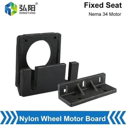 Nema 34 Stepper Motor Mounting Bracket Fixed Base Eccentric Cast Iron Right Angle Frame CNC Engraving Nylon Wheel Motor Plate