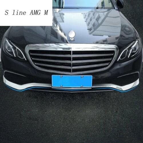 Car styling Front Bumper Lip Lower Bumper Frames Covers decorative Stickers auto accessories For Mercedes Benz E Class W213
