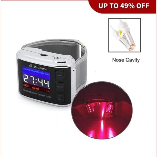 Blood Pressure Wrist Laser Watch Low Level Laser Therapy Diabetes Rhinitis High Blood Pressure Physiotherapy Device