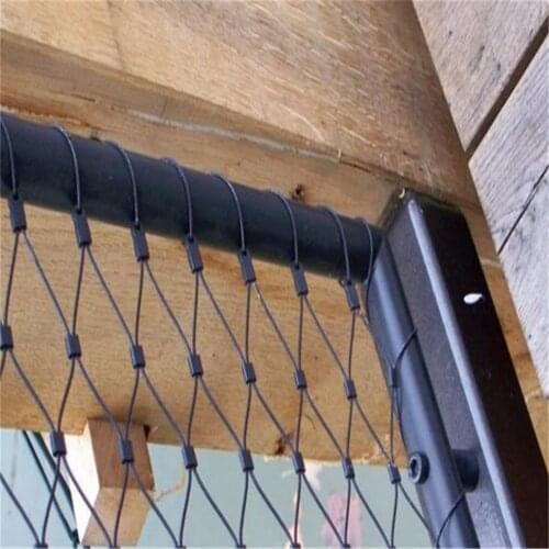 Stainless Steel Black Wire Cable Net SS304 Wire Rope Mesh Netting