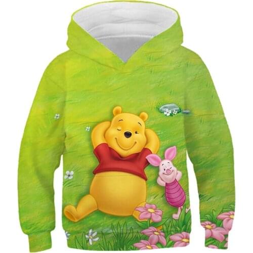 New Autumn Cartoon Bear Vigny-Pooh 3D Print Baby Boy Girl Casual Sweatshirt Kid Lovely Hoodies Long Sleeve Children Clothes