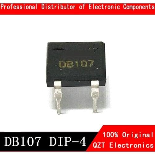 20PCS/LOT DB107 db107 dip4 dip 1A 1000V Single Phases Diode Rectifier Bridge