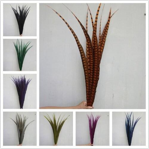 Wholesale 50 Pcs/Lot Natural Lady Amherst Pheasant Feathers 80-90CM 32-36inch jewelry Wedding Decorations Pheasant Feather plume