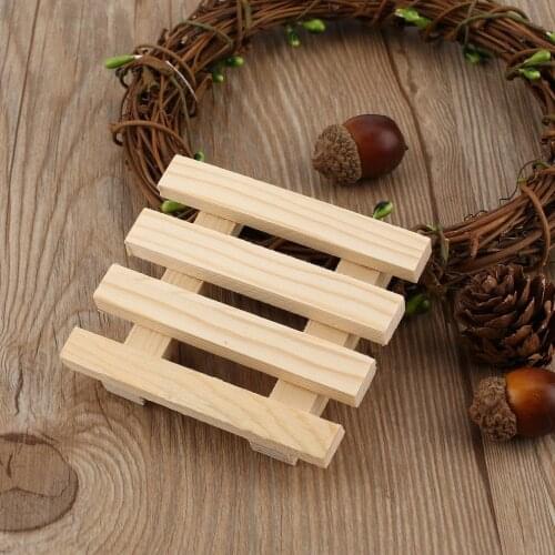 Wholesale Natural Wood Wooden Soap Dish Storage Tray Holder Bath Shower Plate Support Tray Shower Plate Wash Soap 8 * 7 cm