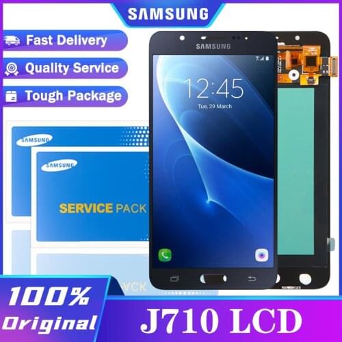 Original 5.5'' Amoled Display for Samsung Galaxy J7 2016 J710 LCD Touch Screen Digitizer SM-J710F J710M J710H J710FN Repair Part