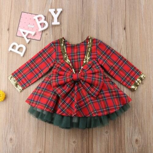 Christmas Baby Girls Kids Clothes Set Girls Princess Party Tutu Dresses Autumn Long Sleeve Bow Dress+Tutu Skirts Children Outfit
