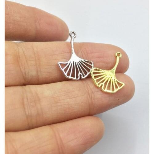 Eruifa 20pcs 14*20mm Pretty Leaf Charms Wholesales necklace,earring bracelet jewelry DIY handmade 2 colors