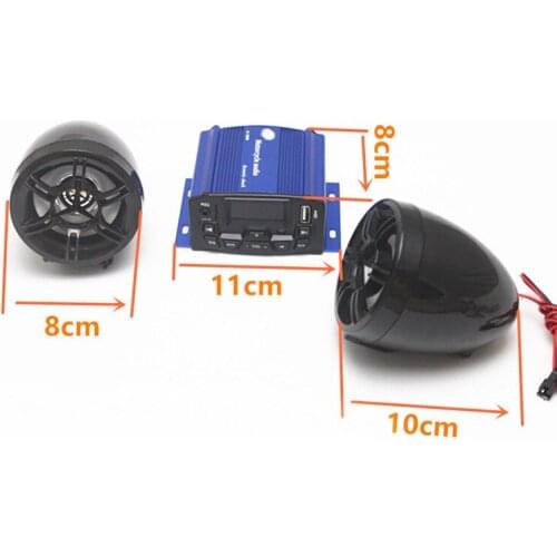 Motorcycle Anti-Theft Speakers USB Audio System Stereo FM MP3 ATV Chopper Custom For Harley Honda Kawasaki Yamaha Suzuki