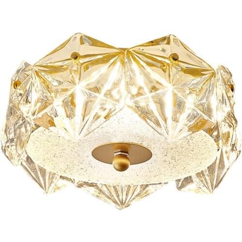 Nordic luxury crystal LED ceiling lights aisle modern balcony corridor cloakroom bathroom ceiling lamps luster decor lighting