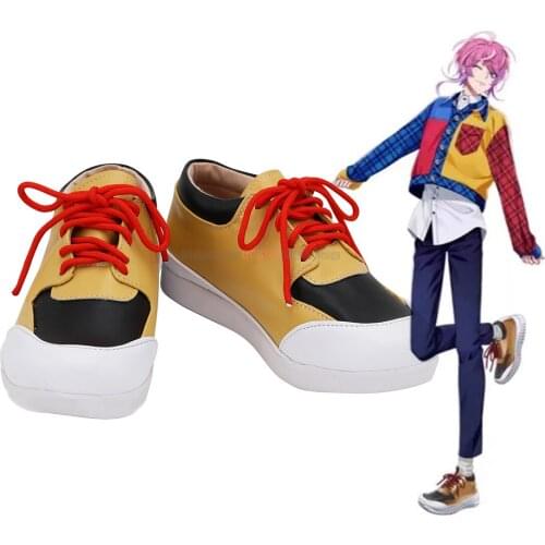 DRB Ramuda Amemura Shoes Cosplay Hypnosis Mic Division Rap Battle Ramuda Amemura Cosplay Boots Orange Shoes Custom Made