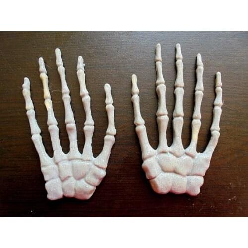 Silicone Molds Halloween Skeleton Hand Left and Right Sugarcraft Moulds Cake Decorated Food Grade Clay Mold Silicone Rubber PRZY