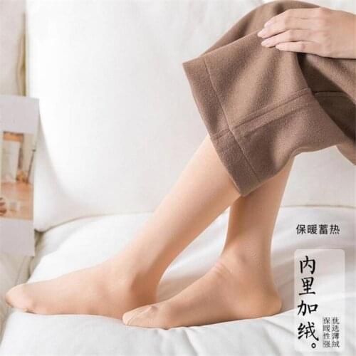 Snow Stockings Female Winter Thickening Plus Velvet Warm Calf Stocking Ladies Boot Floor Female Nylon Personality Snow Stockings