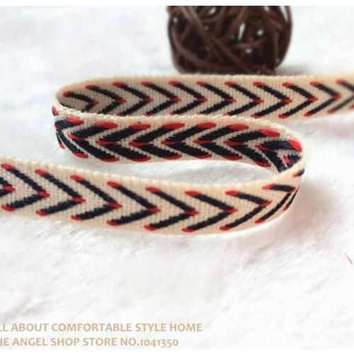 10Yards 10mm 3/8'' Arrow Line Woven Ribbon Gift Wrapping Jacquard Ribbon Sewing Clothing Wedding Home Party Accessories