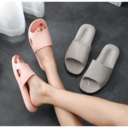Bathroom Slippers Women New EVA Massage Slippers Unisex Soft Bottom Indoor Non-slip Couple Home Sandals Plastic Household Summer