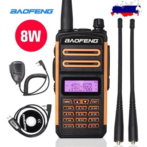 Tri-Band Radio BaoFeng UV-H9 Walkie Talkie 8W High Power 136-174MHZ/220-260MHZ/400-480MHZ Handheld Two Way Radio FM Transceiver