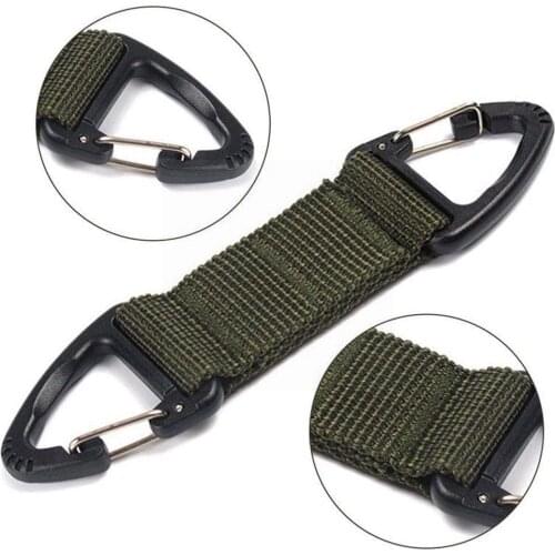 Outdoor Tool Webbing Belt Clip Climbing Carabiner Buckle Backpack Hook Chain Tactical Bag Clasp Hanging Belt Clip Key Webbi I6N6