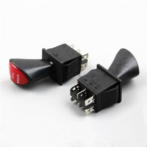 2pcs Slide Rocker Switch DPDT Latching 6pins 3 Position(Forward-Stop-Back) 16A 250VAC 20A 125VAC KCD4-604-6P 31x25mm