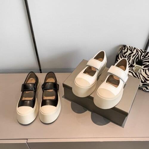 Ugly cute velcro old shoes female 2021 new big head shoes Korean version ins soft sister retro casual sports shoes