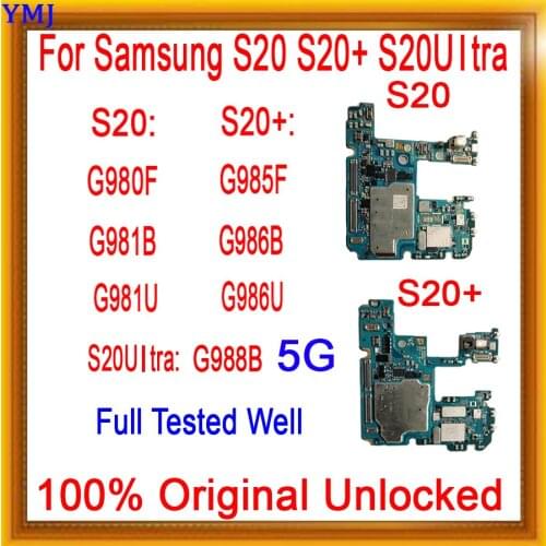 128GB For Samsung Galaxy S20 G980F G985F G981B G986B G986U G988B G981U G988U Motherboard,Origina Unlock Support 5G Logic board