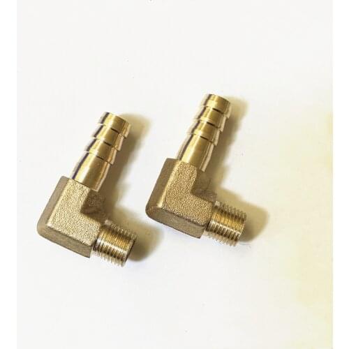 6mm 8mm 10mm Hose Barb x 1/8" BSP Male Thread Brass Elbow Barbed Pipe Fitting Connector Coupler Adapter Water Gas Fuel