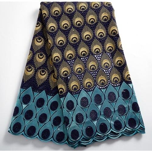 African Lace Fabric Swiss Voile Lace 2021 High Quality Embroidered With Stones Sewing Nigerian Dresses For Wonen Wedding A 2425