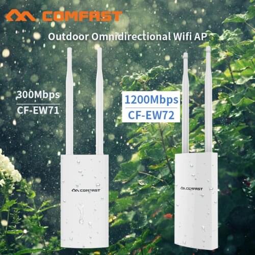 Comfast 300Mbps-1200Mbps Wireless Wifi Repeater Outdoor 2.4&5.8Ghz High Power Outdoor Waterproof Extender Wifi Router Antenna AP