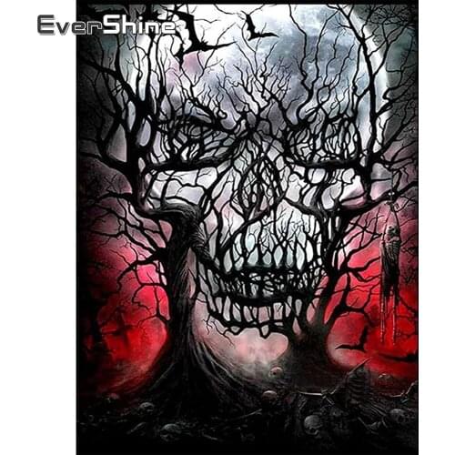 EverShine Diamond Painting 5D Cartoon Cross Stitch Kits Handicrafts Diamond Embroidery Skull Mosaic New Arrival Home Decor