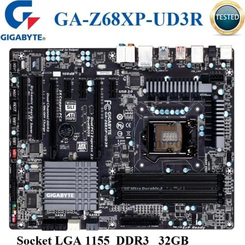 GIGABYTE GA-Z68XP-UD3R Motherboard Z68 LGA 1155 DDR3 32GB Core i7/Core i5/Core i3 Intel 32nm Desktop Z68 Mainbaord 1155 ddr3